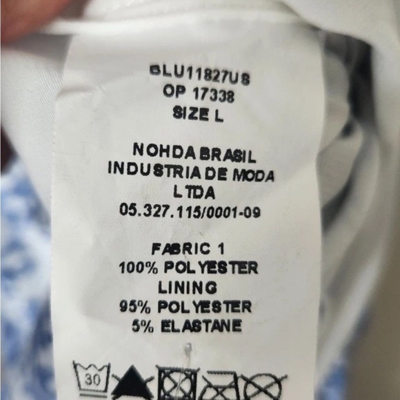 PatBO Amalfi Convertible White/Blue Printed Ruffle Chiffon Maxi Dress Size XS - Picture 17 of 17